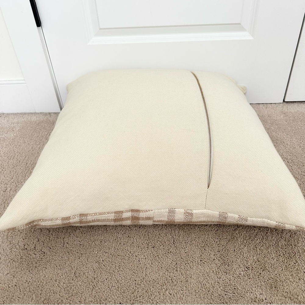 Studio McGee Threshold Cream & Tan Plaid Oversized Throw Pillow - Picture 13 of 16
